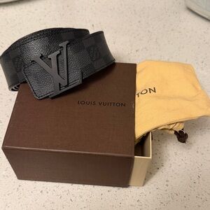 Louis Vuitton Black Checkered Belt Bag